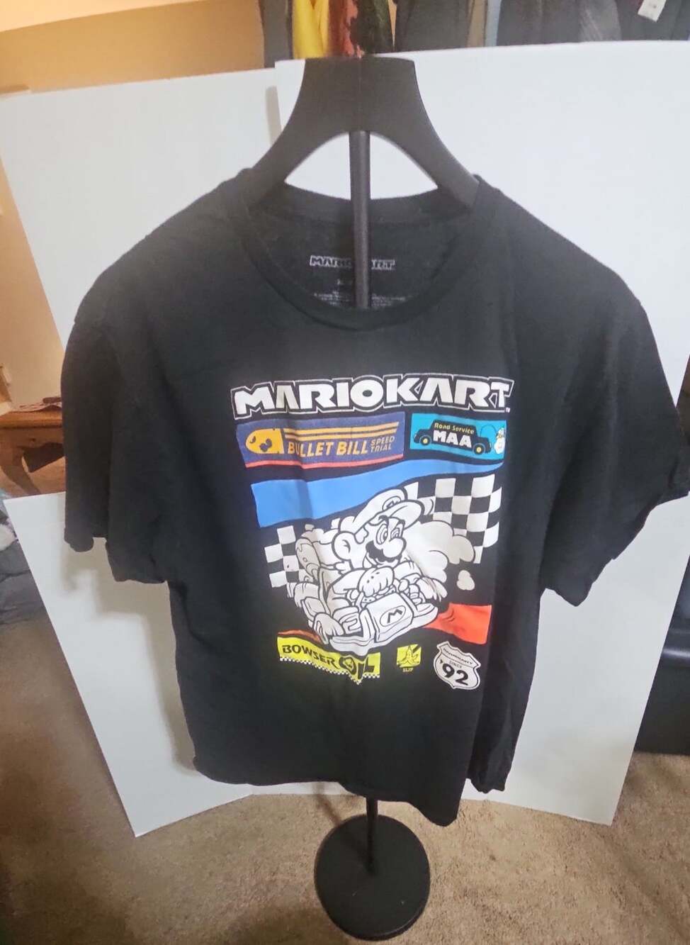 Nintendo Mario Kart Graphic T-Shirt XL Black